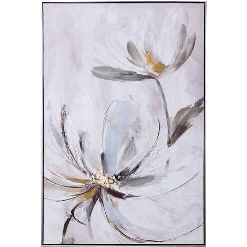 White Flowers White Wall Art