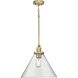 Hinton 1 Light 16 inch Vintage Brass Pendant Ceiling Light