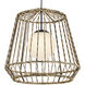 Open Air Arlen 1 Light 24 inch Black Outdoor Hanging Light