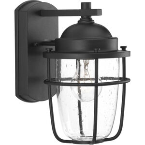 Amherst Ave 1 Light 11 inch Textured Black Outdoor Wall Lantern, Small