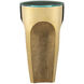 Lemy 12 inch Polished Brass and Clear Drinks Table