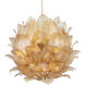Orchid 24 Light 35.5 inch Legacy Brass Pendant Ceiling Light in Amber Handmade Glass
