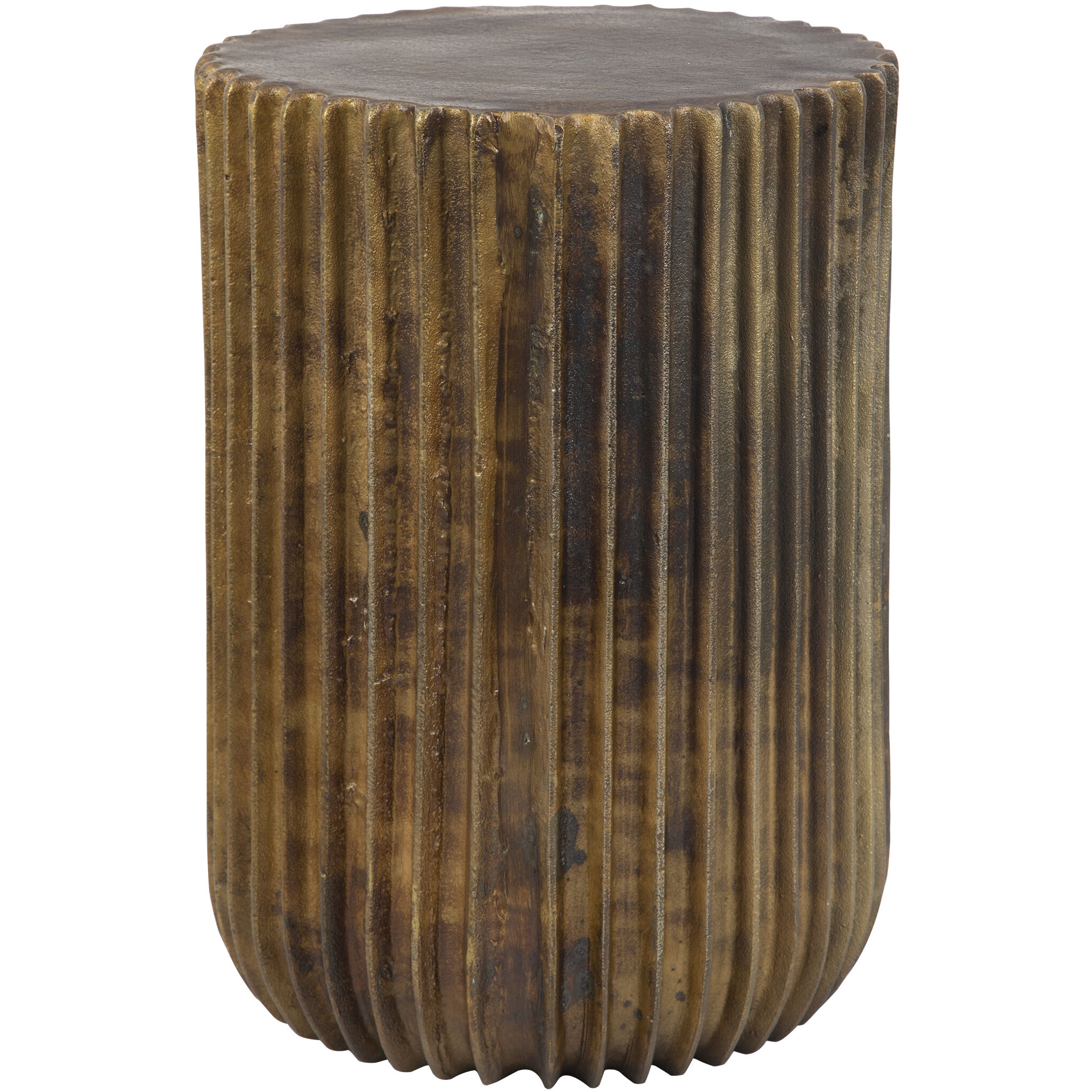 Peaks 20 X 14 inch Oxidized Antique Gold Accent Table