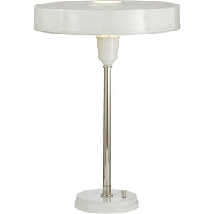 Thomas O'Brien Carlo 21 inch 60.00 watt Antique White Table Lamp Portable Light in Polished Nickel and White