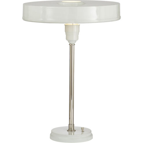Thomas O'Brien Carlo 21 inch 60.00 watt Antique White Table Lamp Portable Light in Polished Nickel and White