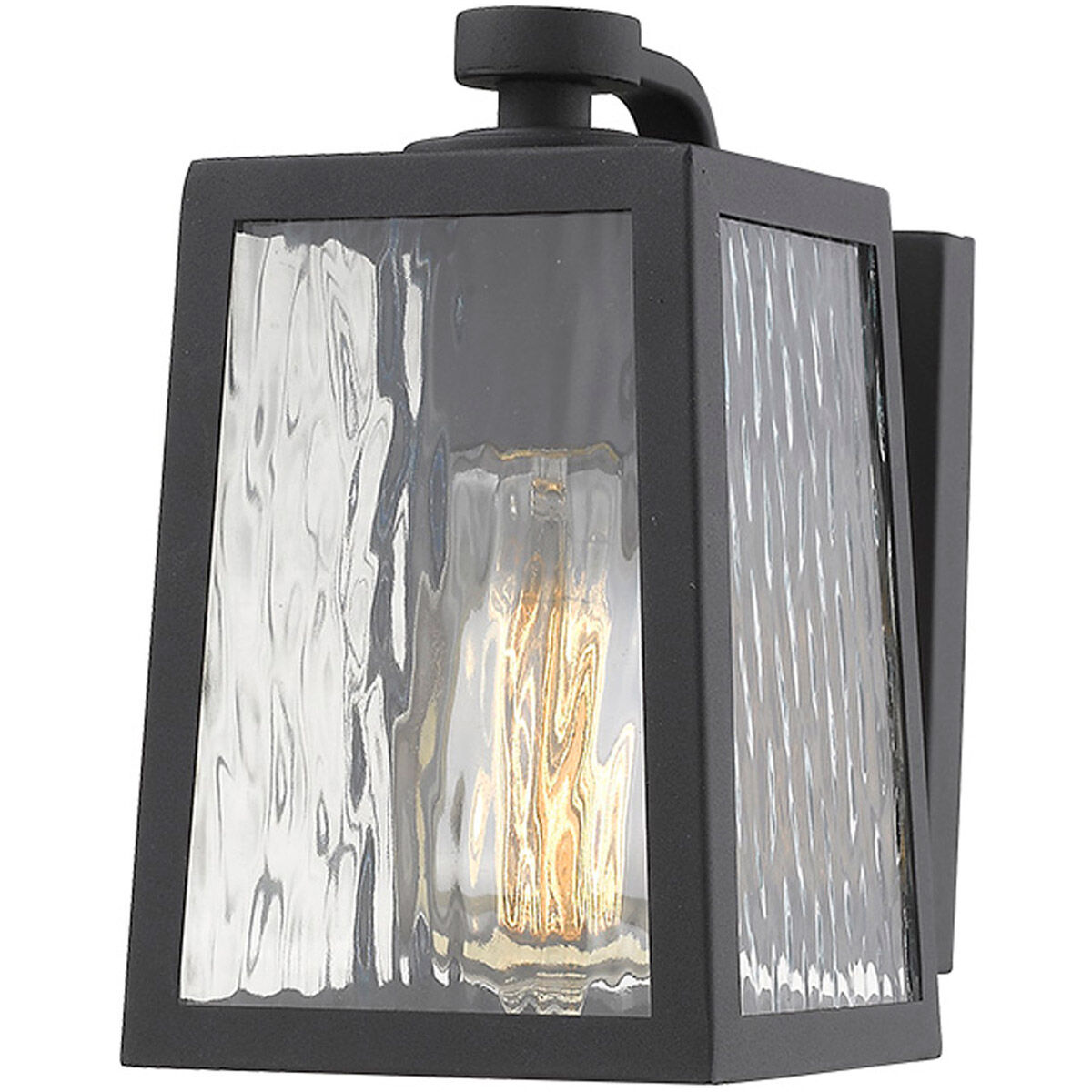 Hirche 1 Light 8 inch Matte Black Exterior Wall Mount