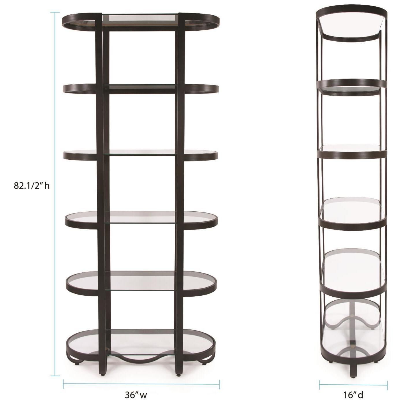 Brooklyn 82.5 X 36 inch Graphite Etagere