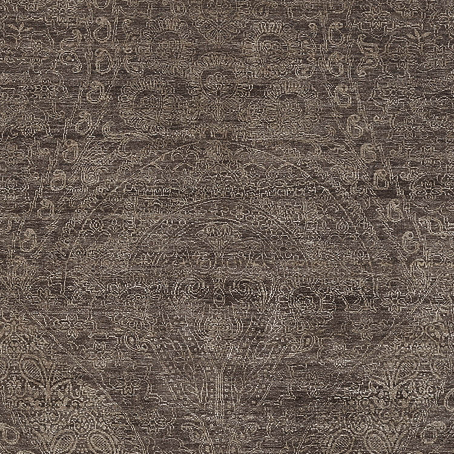 Bayburt 108 X 72 inch Charcoal / Ivory / Brown Handmade Rug