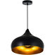 Dynamic 1 Light 16 inch Black Down Pendant Ceiling Light