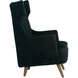 Budelli Noir Nubuck and Dark Walnut Wing Chair