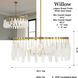 Willow 6 Light 35.25 inch Legacy Brass Pendant Ceiling Light