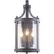 Niagara 3 Light 21 inch Hammered Black Outdoor Sconce