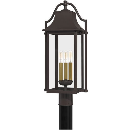Manning 3 Light 24 inch Western Bronze Outdoor Post Lantern