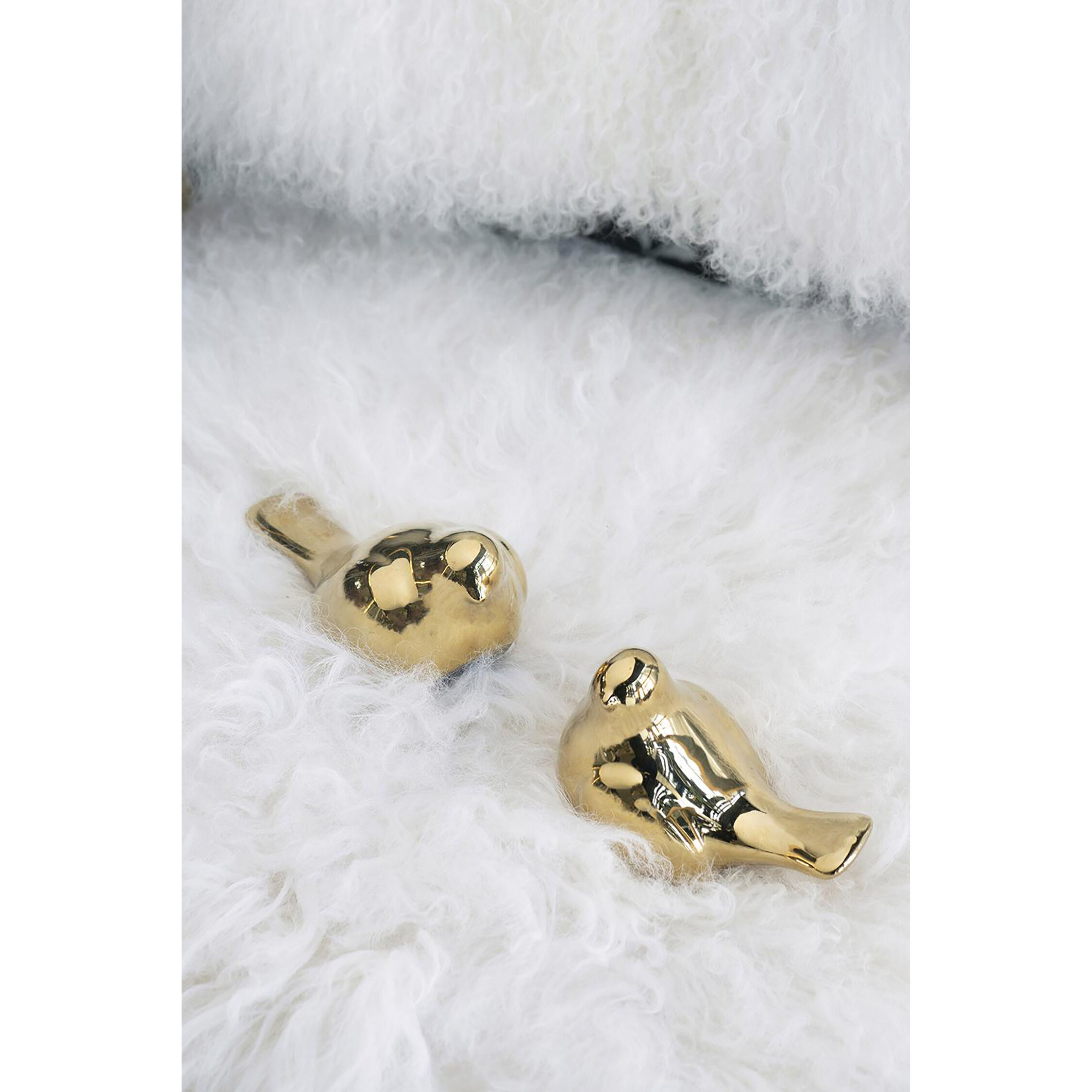 Chirp Bird Gold Table Decor, Set of 2