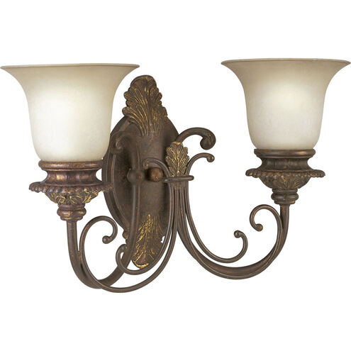 Messina 2 Light 18 inch Aged Mahogany Wall Bracket Wall Light