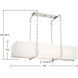 Abbott 8 Light 44 inch Satin Nickel Linear Chandelier Ceiling Light