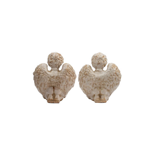 Angels Antique White and Gold Accent Décor, Set of 2