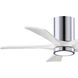 Atlas Irene-5HLK 42 inch Polished Chrome with Matte White Blades Ceiling Fan, Flush Mounted