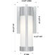 Stratford 1 Light 10.5 inch Silver Outdoor Sconce in White Glass