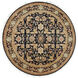 Taj Mahal 96 inch Black and Yellow Area Rug, Wool
