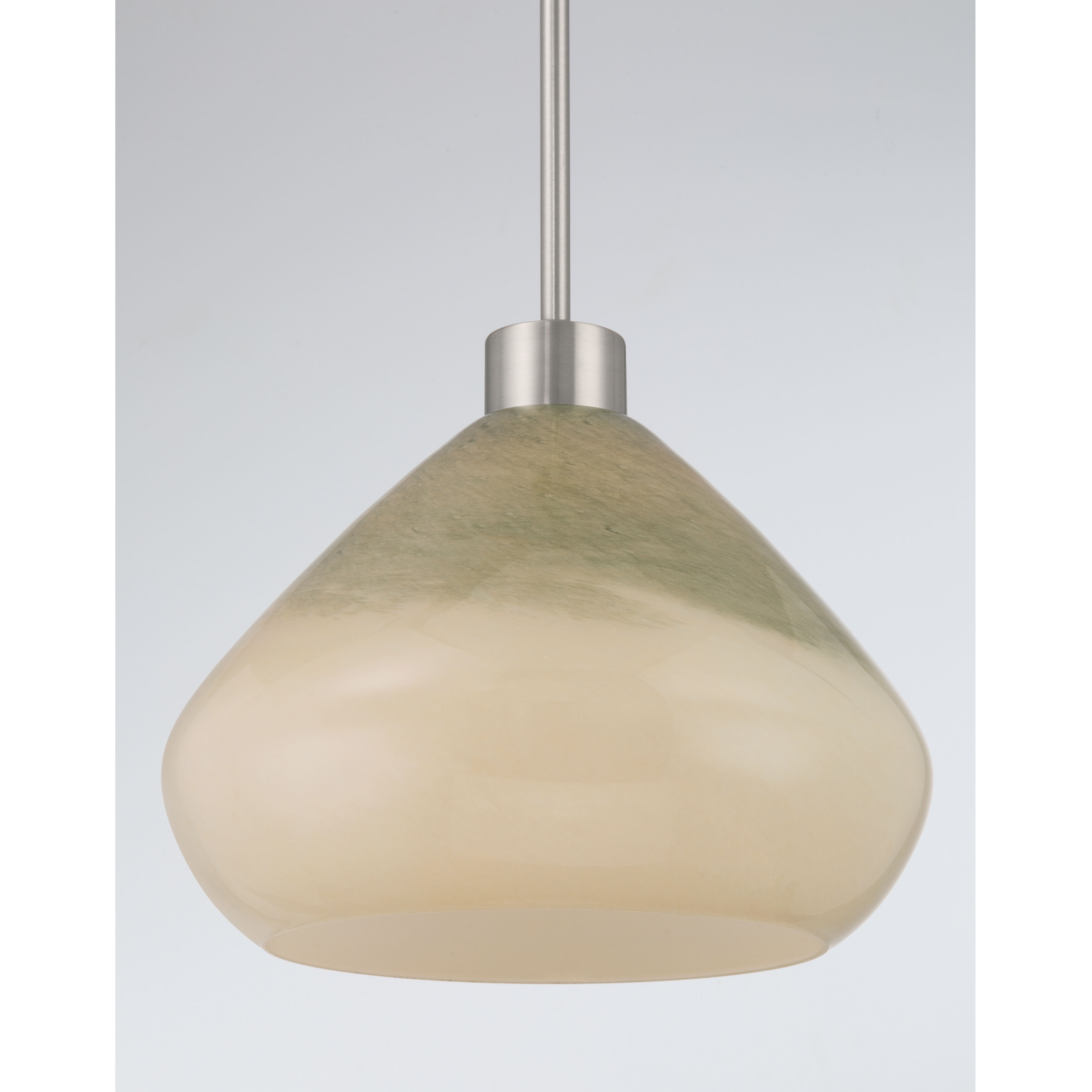 Elaris 1 Light 12.5 inch Brushed Nickel Pendant Ceiling Light