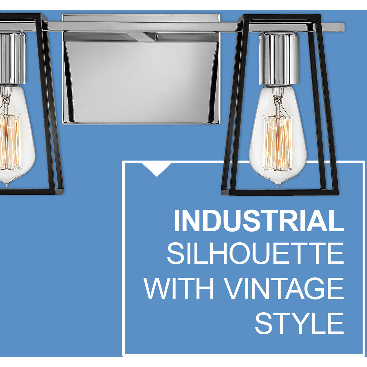 Filmore 2 Light 16 inch Chrome with Satin Black Vanity Light Wall Light