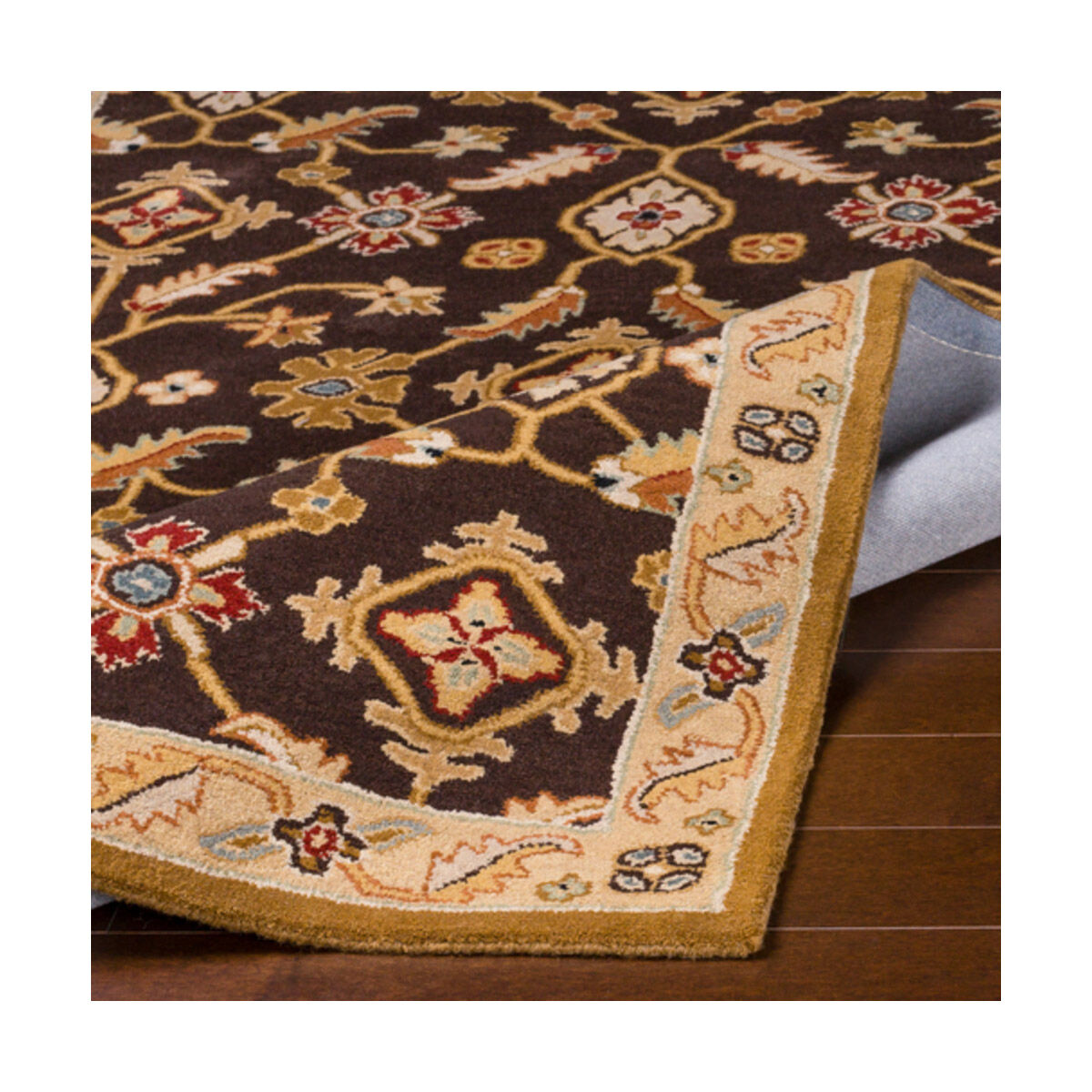 Caesar 72 X 48 inch Dark Brown/Camel/Wheat/Khaki/Medium Gray/Rust Rugs, Wool