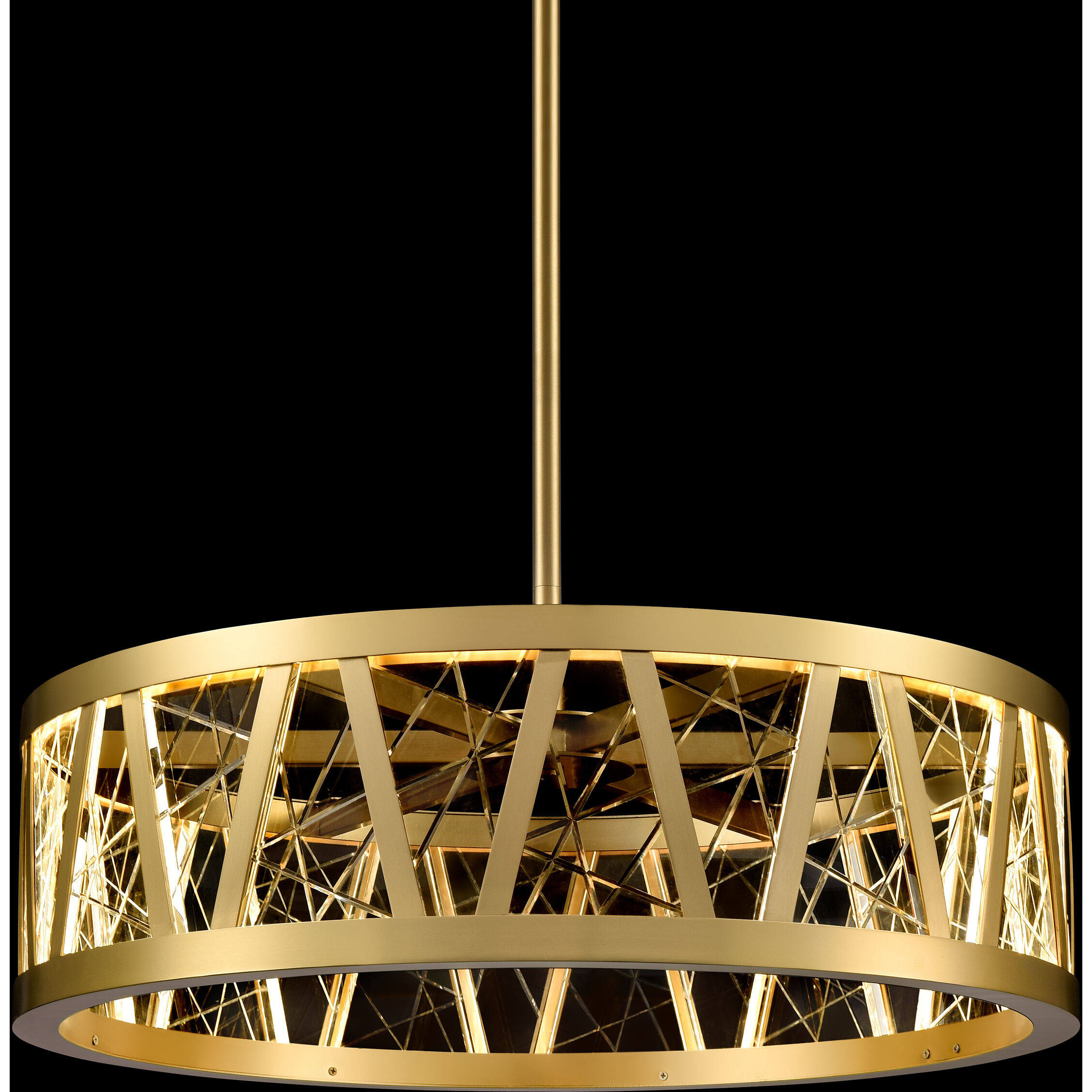 Lucus 2 Light 30 inch Aged Brass Pendant Ceiling Light