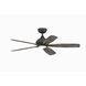 Doren 52 inch Matte Greige with Weathered Wood Blades Ceiling Fan