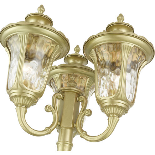 Oxford 3 Light 87 inch Soft Gold Outdoor Post Light, 3-Head