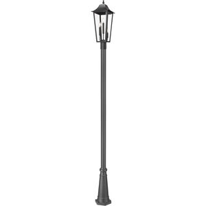 Gannon 3 Light 120.75 inch Black Outdoor Post Mounted Fixture in G9