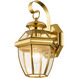 Monterey 1 Light 12.5 inch Polished Brass Outdoor Wall Lantern