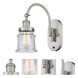 Franklin Restoration Canton LED 6.5 inch Brushed Satin Nickel Sconce Wall Light in Seedy Glass