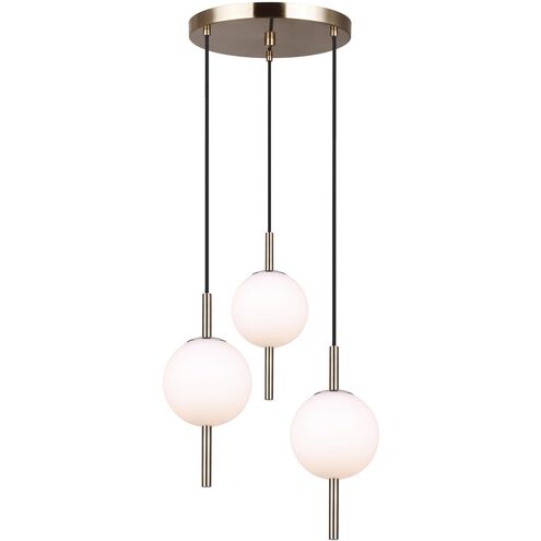 Nara 3 Light 16 inch Gold Pendant Ceiling Light