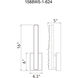 Stagger LED 4.3 inch Brass Wall Light