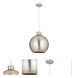 Newton Sphere 1 Light 16 inch Satin Nickel Pendant Ceiling Light