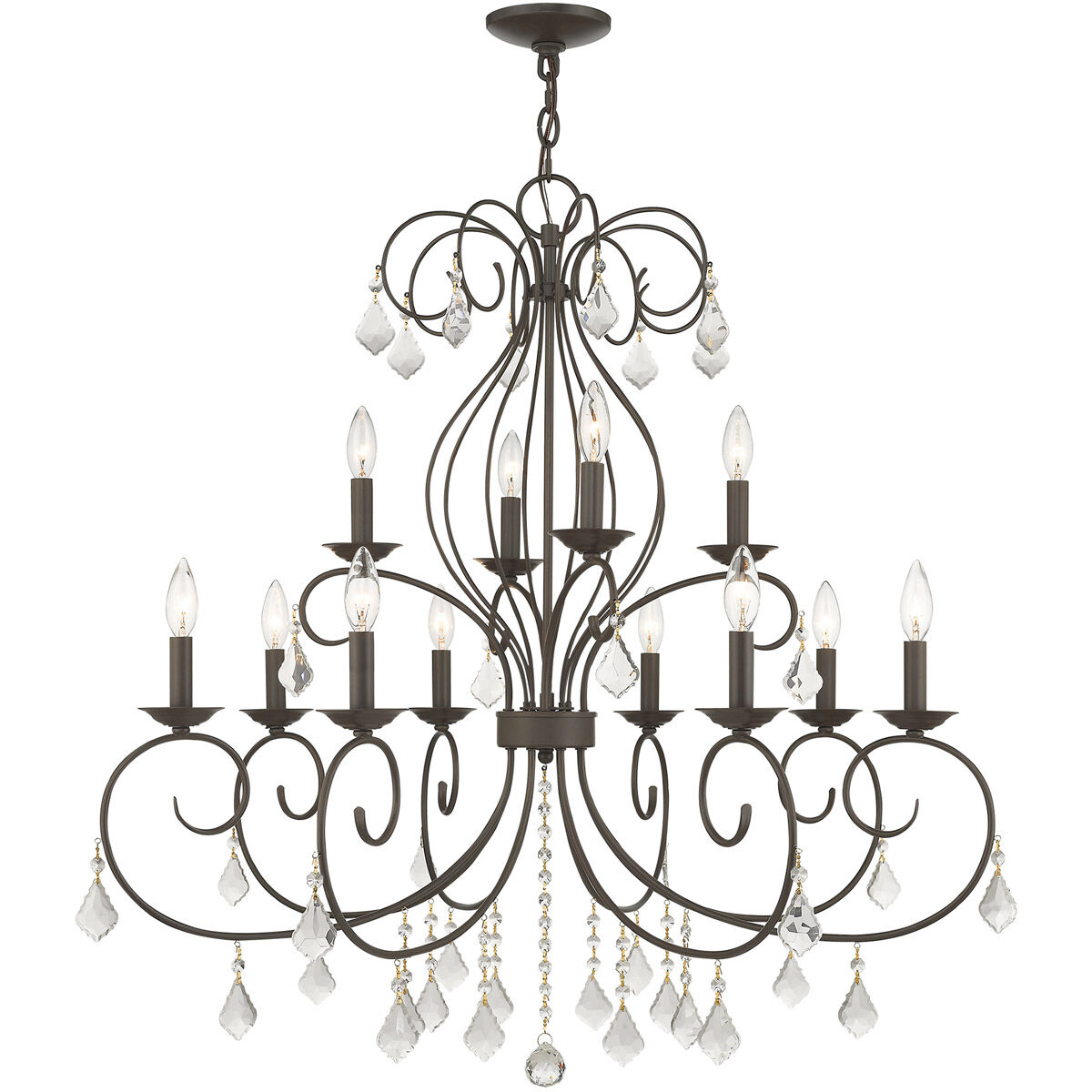 Donatella 12 Light 34.63 inch English Bronze Chandelier Ceiling Light