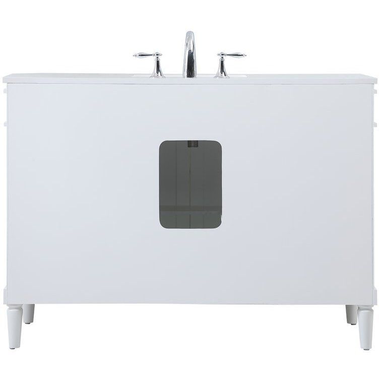 Bennett 48 X 21 X 35 inch White Vanity Sink Set