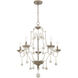 Colonial Charm 5 Light 28 inch White Wash and Sun Dried Clay Chandelier Ceiling Light