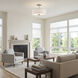 Shailene 3 Light 14 inch Brushed Nickel Semi Flush Light Ceiling Light