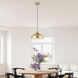 Amador 1 Light 12 inch Soft Gold with Polished Brass Accents Pendant Ceiling Light