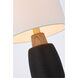 Barbara Barry Aida 28.5 inch 15 watt Porous Black and Natural Oak Table Lamp Portable Light, Large