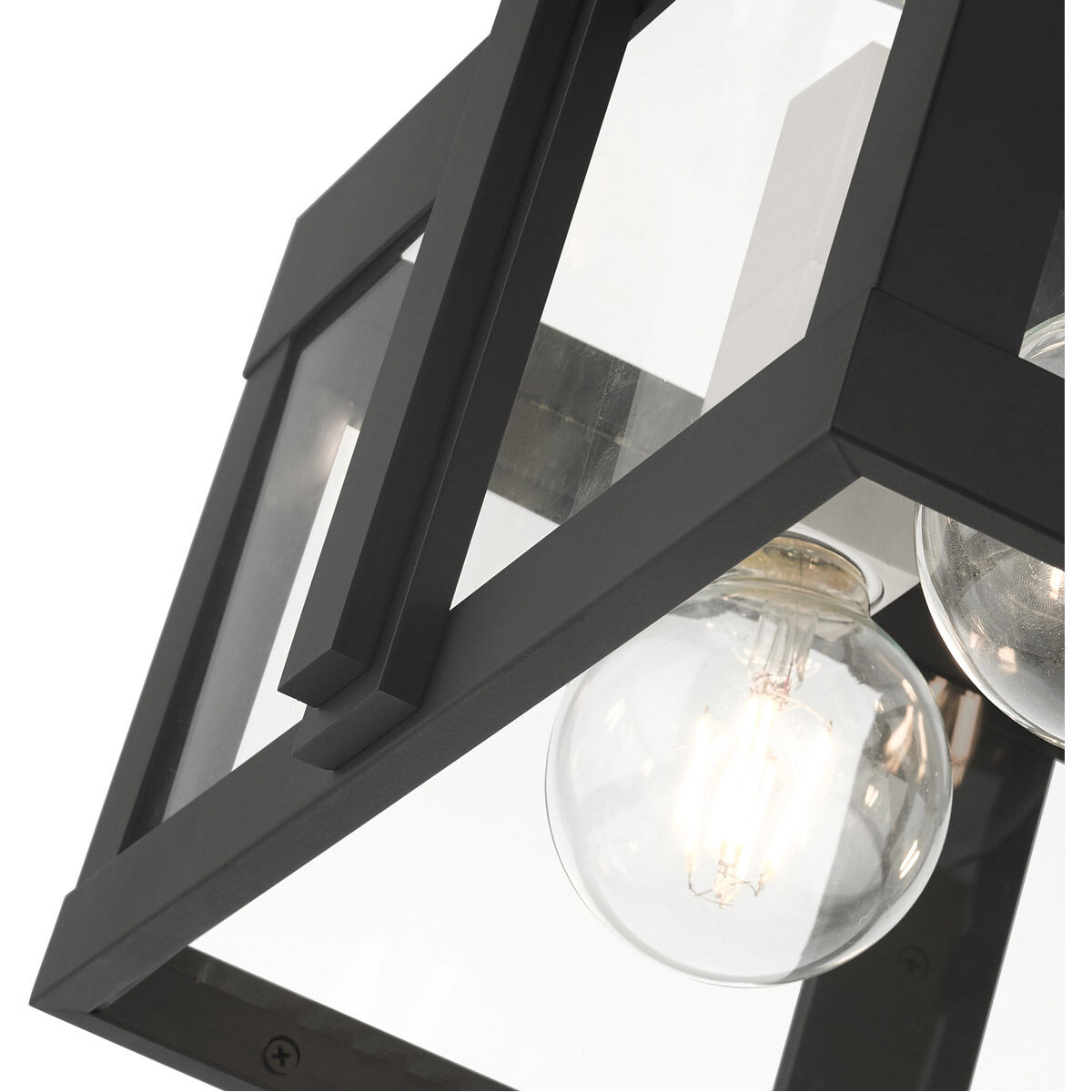 Lexington 4 Light 16 inch Black Outdoor Flush Mount