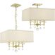 Paxton 4 Light 16 inch Aged Brass Semi Flush Ceiling Light