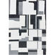 Kali 90 X 63 inch Black/White/Grey Rug in 5 x 7