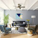 Erling 44 inch Burnished Brass with Warm Grey Oak Blades Ceiling Fan