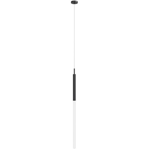 Main St. LED 5 inch Black Pendant Ceiling Light in Frosted