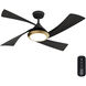 Vespucci 52 inch Matte Black Outdoor Ceiling Fan