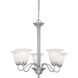 Riva 5 Light 25 inch Brushed Nickel Chandelier Ceiling Light