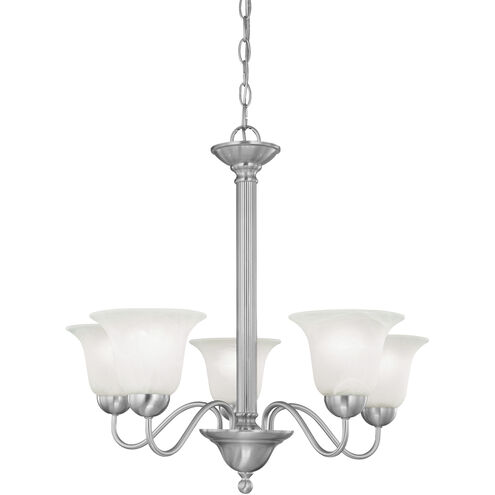 Riva 5 Light 25 inch Brushed Nickel Chandelier Ceiling Light
